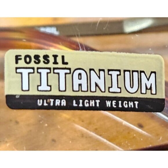 FRAMES ONLY Fossil Titanium Ultra-Light Weight Frame Tortoise Shell Arms - Picture 4 of 4
